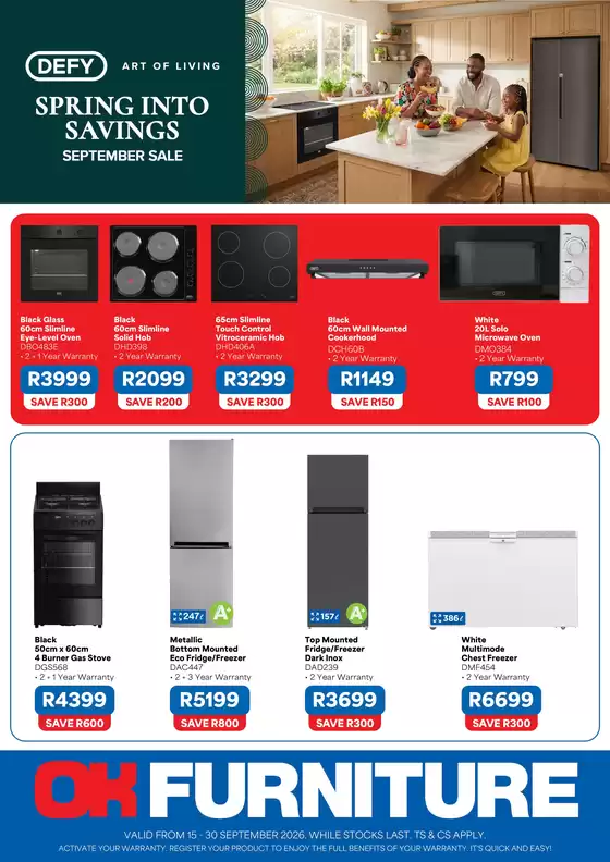 OK Furniture catalogue in Tsakane | Exclusive deals and bargains | 2026-09-15T00:00:00.000Z - 2026-09-30T00:00:00.000Z