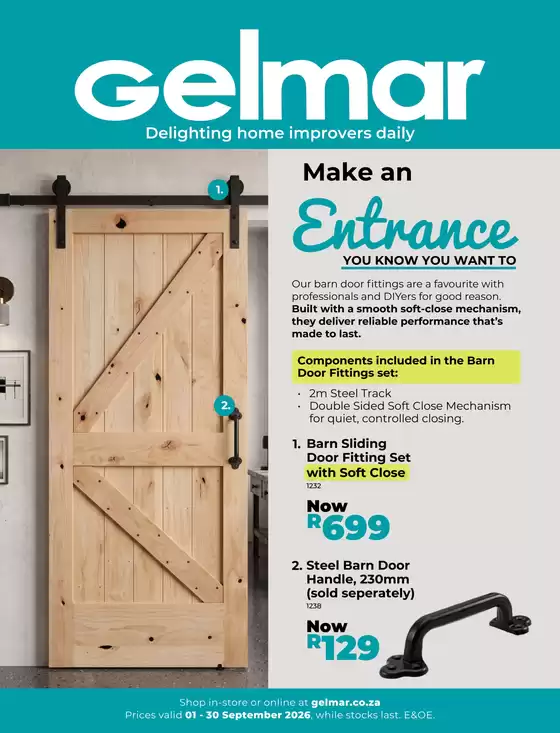 Gelmar catalogue in Nigel | Gelmar Sale | 2026-09-17T00:00:00.000Z - 2026-09-30T00:00:00.000Z