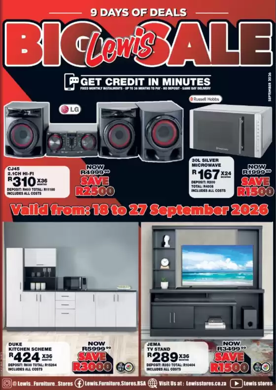 Lewis catalogue | Lewis Big Sale | 2026-09-18T00:00:00.000Z - 2026-09-27T00:00:00.000Z