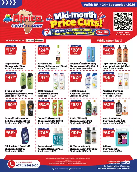 Africa Cash & Carry catalogue | Friday Promo | 2026-09-18T00:00:00.000Z - 2026-09-24T00:00:00.000Z