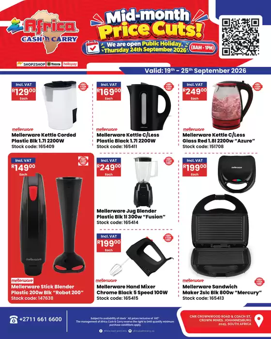 Africa Cash & Carry catalogue | Saturday Promo | 2026-09-19T00:00:00.000Z - 2026-09-25T00:00:00.000Z