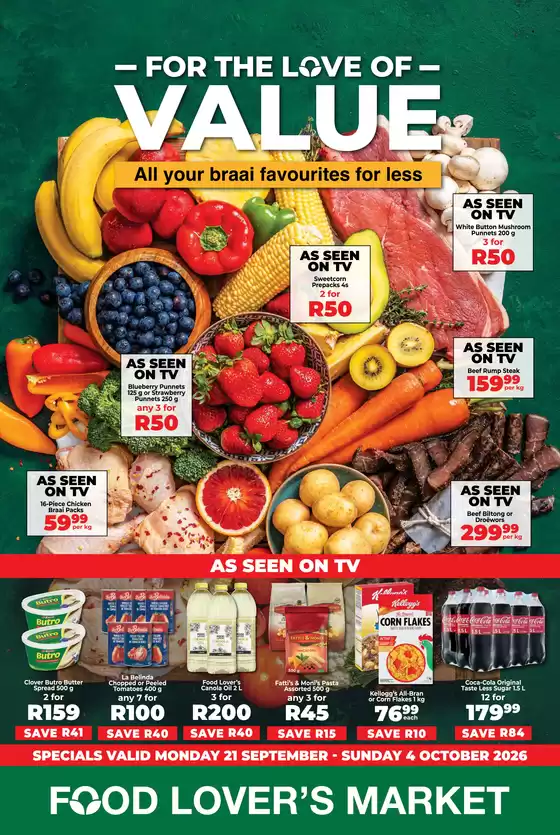 Food Lover's Market catalogue | For the Love of Value - National - 21 September - 4 October 2026 | 2026-09-20T00:00:00.000Z - 2026-10-04T00:00:00.000Z