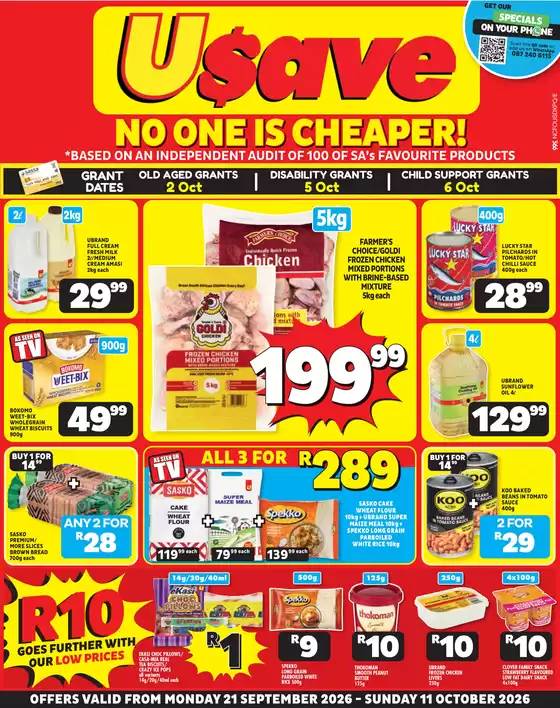 Usave catalogue | Ncusavepricesavings21sep11oct2026 | 2026-09-21T00:00:00.000Z - 2026-10-11T00:00:00.000Z