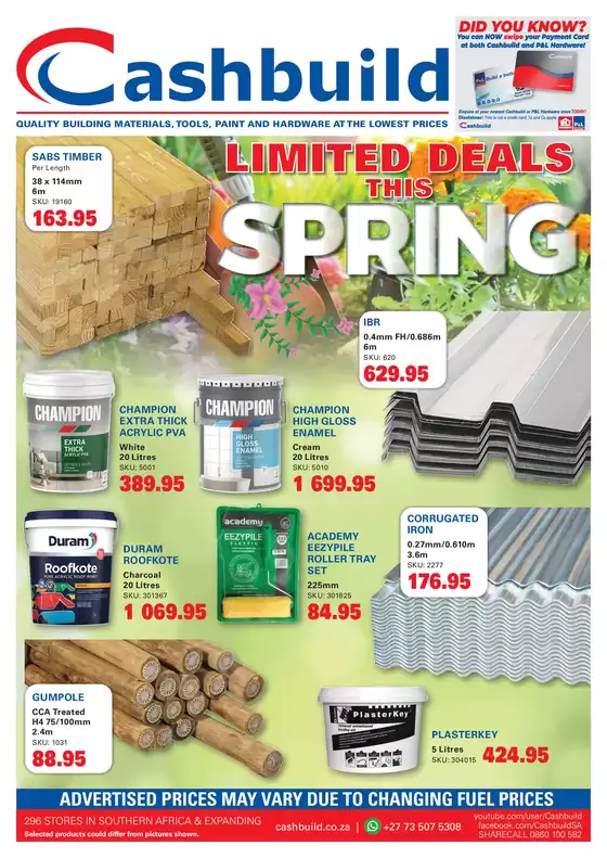Cashbuild catalogue in Plettenberg Bay | Offers for bargain hunters | 2026-09-01T00:00:00.000Z - 2026-11-30T00:00:00.000Z