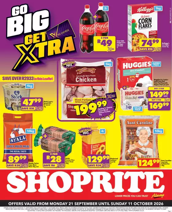 Shoprite catalogue in Ga-Kgapane | Shoprite Xtra Savings KwaZulu-Natal 21 September - 11 October | 2026-09-20T00:00:00.000Z - 2026-10-11T00:00:00.000Z