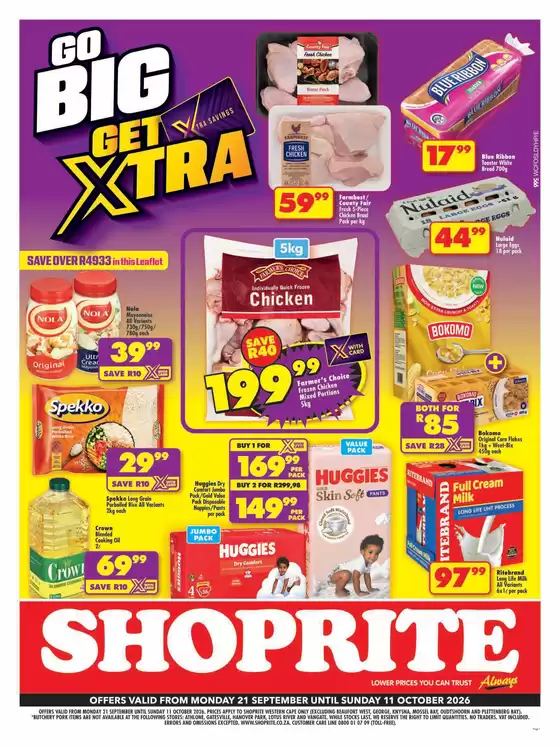 Shoprite catalogue in Ga-Kgapane | Shoprite Xtra Savings Western Cape 21 September - 11 October | 2026-09-20T00:00:00.000Z - 2026-10-11T00:00:00.000Z