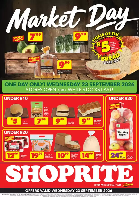 Shoprite catalogue in Mamelodi | Shoprite Market Day Deals Valid 23 September | 2026-09-21T00:00:00.000Z - 2026-09-23T00:00:00.000Z
