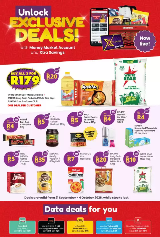Shoprite catalogue in Howick | Shoprite Money Market Account Exclusive Deals 21 September - 4 October | 2026-09-20T00:00:00.000Z - 2026-10-04T00:00:00.000Z