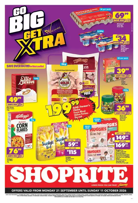 Shoprite catalogue in Mamelodi | Shoprite Xtra Savings Gauteng 21 September - 11 October | 2026-09-20T00:00:00.000Z - 2026-10-11T00:00:00.000Z
