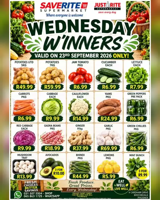 Saverite catalogue in Amanzimtoti | Wednesday Winners | 2026-09-23T00:00:00.000Z - 2026-09-23T00:00:00.000Z