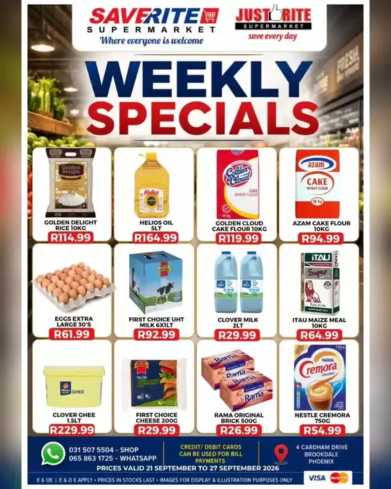 Saverite catalogue in Amanzimtoti | Weekly Specials | 2026-09-22T00:00:00.000Z - 2026-09-27T00:00:00.000Z