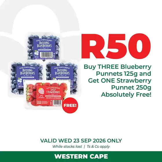 Food Lover's Market catalogue in Stellenbosch | Food Lover's Market weekly specials | 2026-09-22T00:00:00.000Z - 2026-09-23T00:00:00.000Z