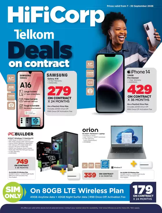 HiFi Corp catalogue in Ibhayi | Current bargains and offers | 2026-09-07T00:00:00.000Z - 2026-09-30T00:00:00.000Z