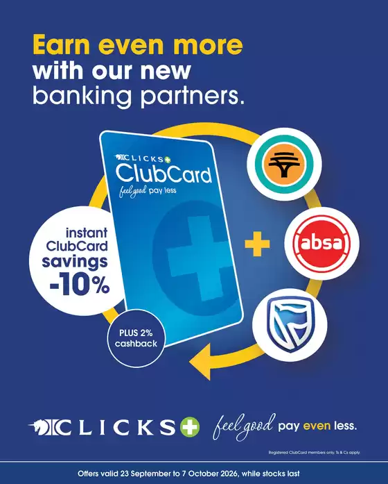 Clicks catalogue in Bellville | Feel good pay even less. | 2026-09-25T00:00:00.000Z - 2026-10-07T00:00:00.000Z
