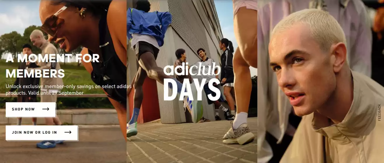 Adidas catalogue | Adiclub Days | 2026-09-25T00:00:00.000Z - 2026-09-29T00:00:00.000Z