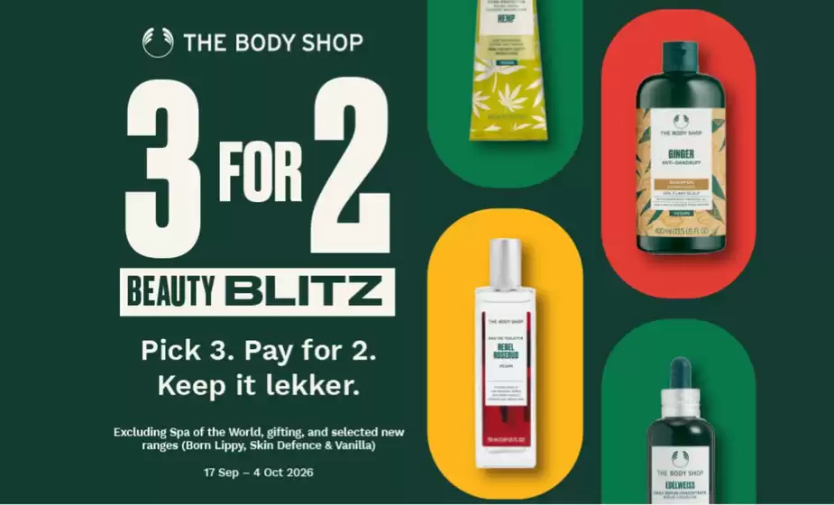 The Body Shop catalogue | Beauty Blitz | 2026-09-25T00:00:00.000Z - 2026-10-04T00:00:00.000Z