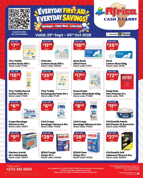 Africa Cash & Carry catalogue | Tuesday Promo | 2026-09-29T00:00:00.000Z - 2026-10-05T00:00:00.000Z