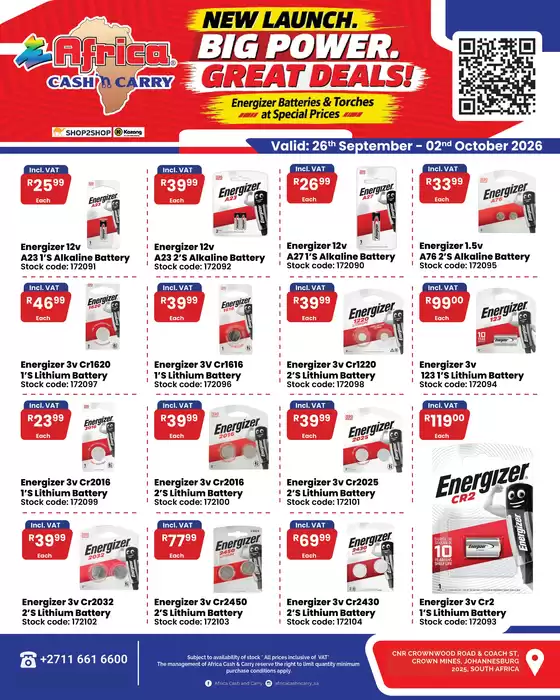 Africa Cash & Carry catalogue | Saturday Promo | 2026-09-26T00:00:00.000Z - 2026-10-02T00:00:00.000Z