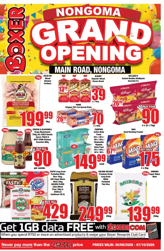 Boxer catalogue | Nongoma 2 Grand Opening | 2026-09-30T00:00:00.000Z - 2026-10-07T00:00:00.000Z