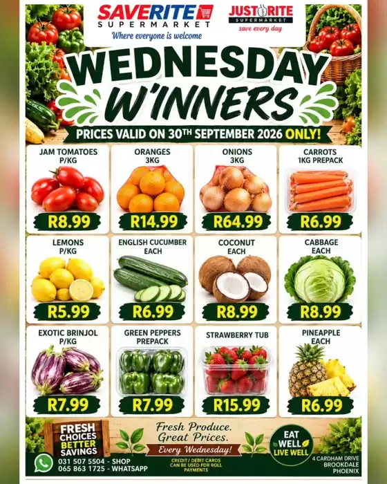 Saverite catalogue in Mmabatho | Wednesday Winners | 2026-09-30T00:00:00.000Z - 2026-09-30T00:00:00.000Z