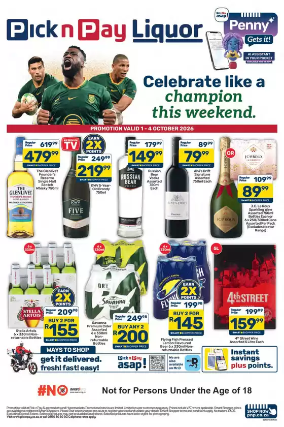 Pick n Pay catalogue | Pick n Pay Weekend Liquor Specials | 2026-10-01T00:00:00.000Z - 2026-10-04T00:00:00.000Z