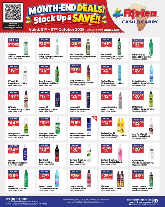 Africa Cash & Carry catalogue | Weekly Promo | 2026-10-01T00:00:00.000Z - 2026-10-07T00:00:00.000Z