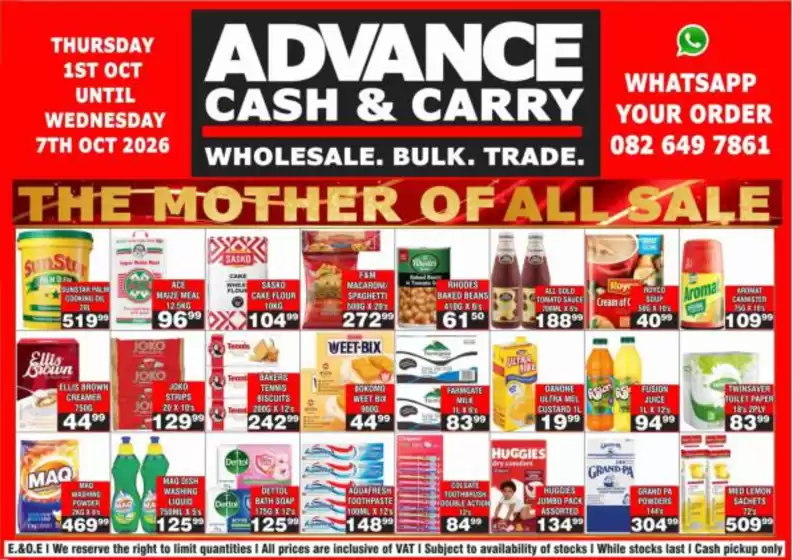 Advance Cash n Carry catalogue | Advance Cash n Carry weekly specials | 2026-10-01T00:00:00.000Z - 2026-10-07T00:00:00.000Z