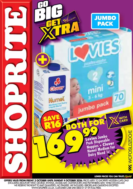 Shoprite catalogue | Shoprite Lovies Baby Xtra Savings Western Cape 2 October - 4 October | 2026-10-01T00:00:00.000Z - 2026-10-04T00:00:00.000Z