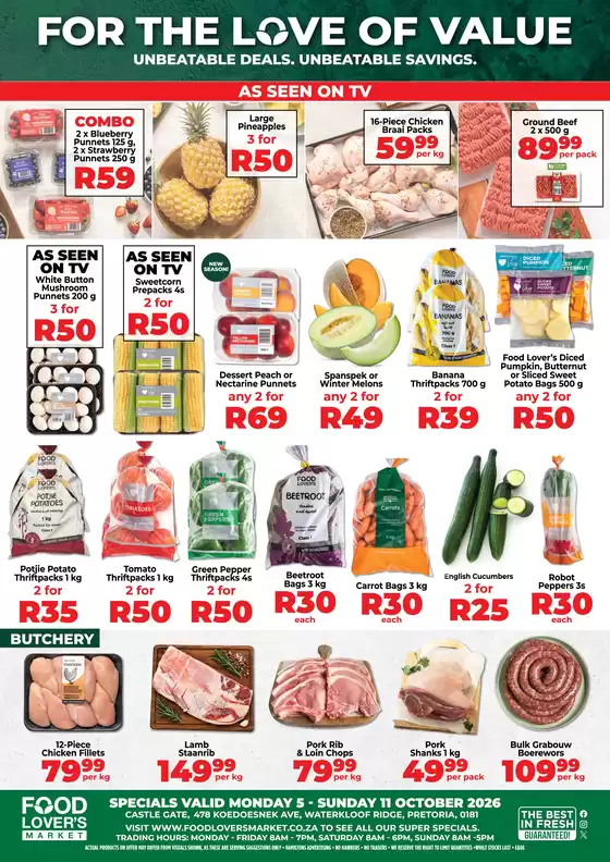 Food Lover's Market catalogue | Castle Gate - 5 - 11 October 2026 | 2026-10-04T00:00:00.000Z - 2026-10-11T00:00:00.000Z