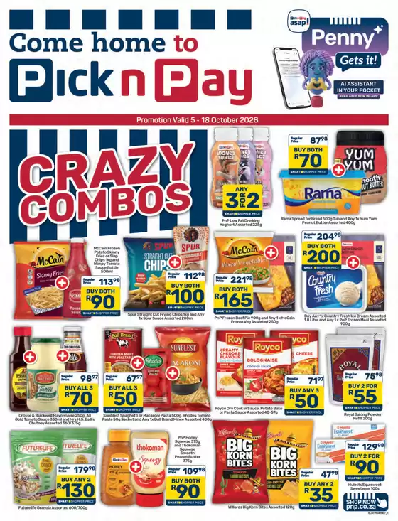 Pick n Pay catalogue in Springs | Pick n Pay Crazy Combo Specials | 2026-10-05T00:00:00.000Z - 2026-10-18T00:00:00.000Z