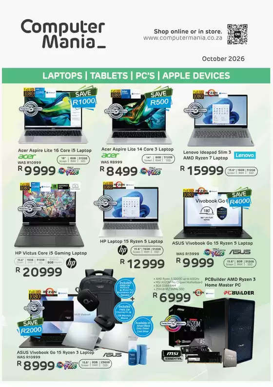 Computer Mania catalogue | Computer Mania Laptops, Tablets, Pc's, Apple Devices | 2026-10-05T00:00:00.000Z - 2026-10-31T00:00:00.000Z
