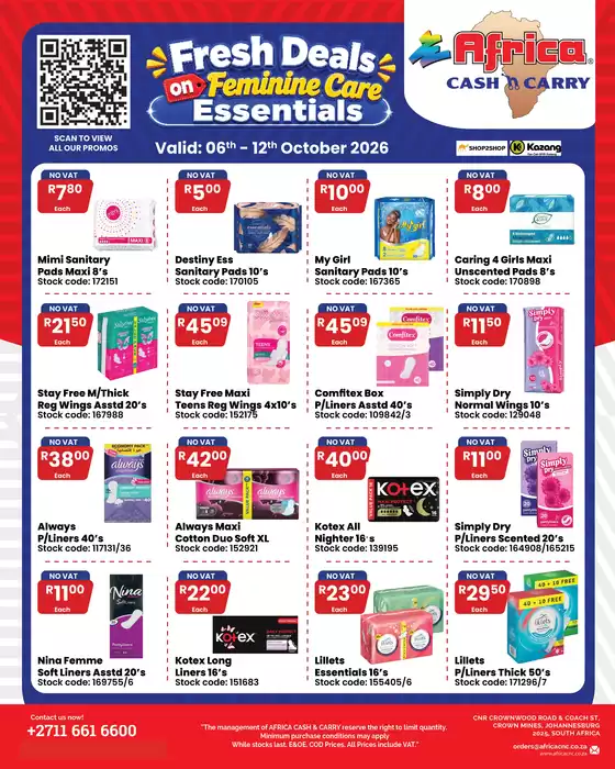 Africa Cash & Carry catalogue | Tuesday Promo | 2026-10-06T00:00:00.000Z - 2026-10-12T00:00:00.000Z