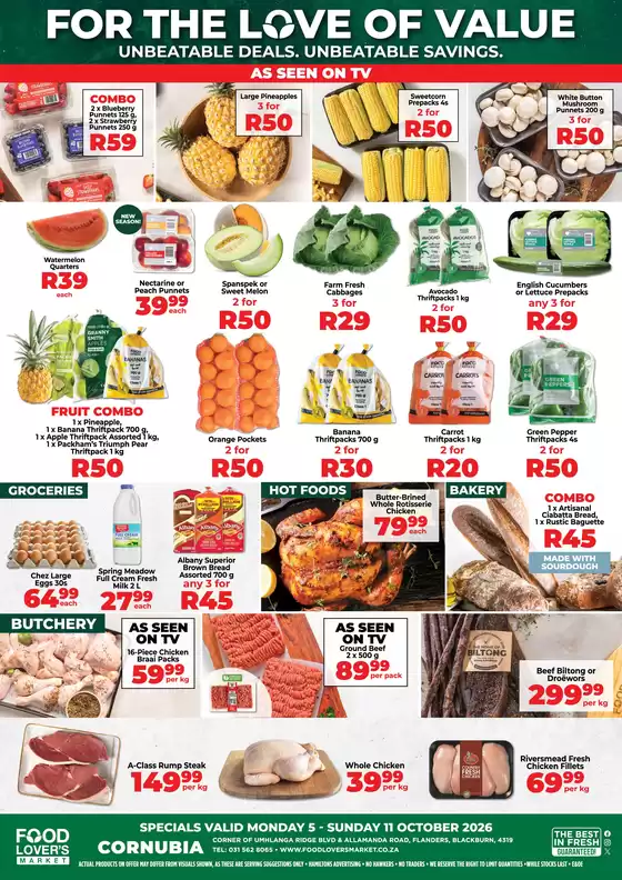 Food Lover's Market catalogue | Cornubia - 5 - 11 October 2026 | 2026-10-04T00:00:00.000Z - 2026-10-11T00:00:00.000Z