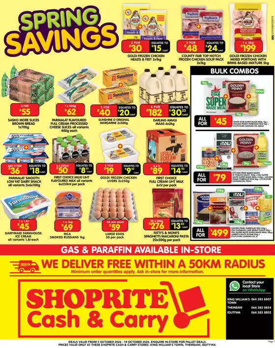 Shoprite catalogue | Shoprite Cash Carry Spring Savings Eastern Cape 5 October - 18 October | 2026-10-04T00:00:00.000Z - 2026-10-18T00:00:00.000Z