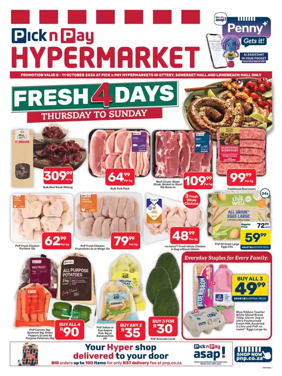 Pick n Pay Hypermarket catalogue in Brackenfell | Hypermarket Fresh Specials | 2026-10-08T00:00:00.000Z - 2026-10-11T00:00:00.000Z