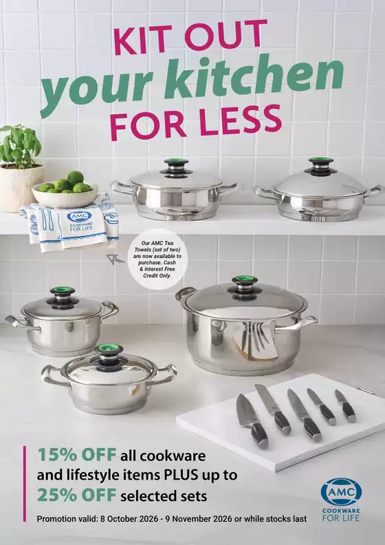AMC Cookware catalogue | Kit Out Your Kitchen For Less | 2026-10-08T00:00:00.000Z - 2026-11-09T00:00:00.000Z