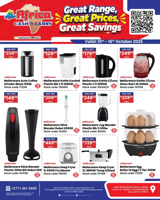 Africa Cash & Carry catalogue | Saturday Promo | 2026-10-10T00:00:00.000Z - 2026-10-16T00:00:00.000Z