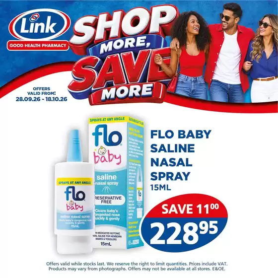 Link Pharmacy catalogue | Current special promotions | 2026-09-28T00:00:00.000Z - 2026-10-18T00:00:00.000Z