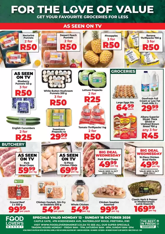 Food Lover's Market catalogue | Castle Gate - 12 - 18 October 2026 | 2026-10-11T00:00:00.000Z - 2026-10-18T00:00:00.000Z