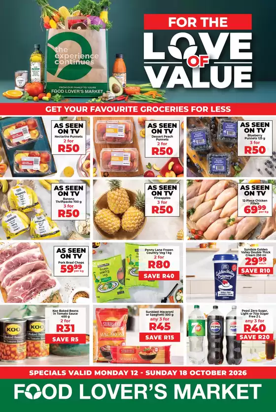 Food Lover's Market catalogue | Mid Month - Inland - 12 - 18 October 2026 | 2026-10-11T00:00:00.000Z - 2026-10-18T00:00:00.000Z