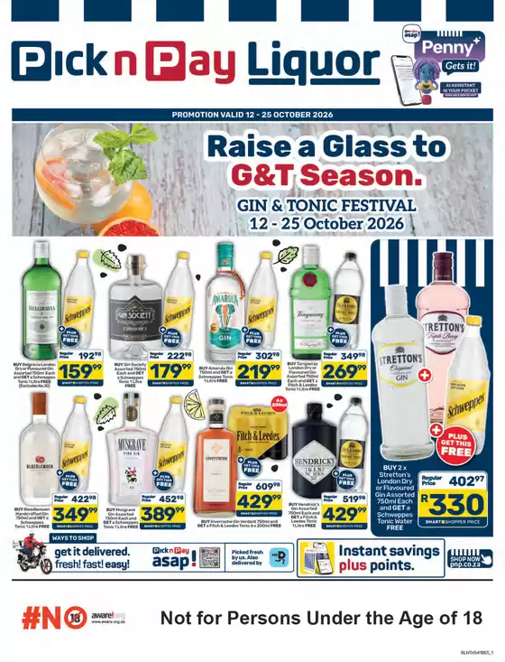 Pick n Pay catalogue | Pick n Pay GT Festival Specials | 2026-10-12T00:00:00.000Z - 2026-10-25T00:00:00.000Z