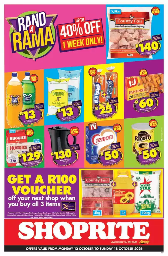 Shoprite catalogue in Lady Grey | Shoprite Rand a Rama Western Cape 12 October - 18 October | 2026-10-11T00:00:00.000Z - 2026-10-18T00:00:00.000Z