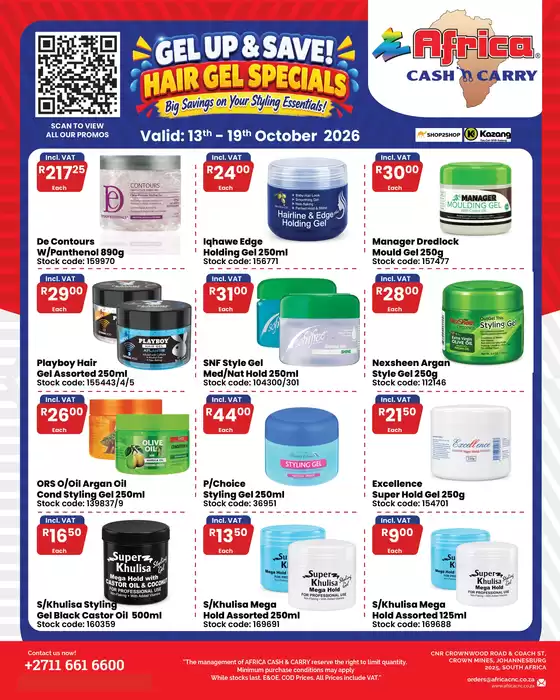 Africa Cash & Carry catalogue | Tuesday Promo | 2026-10-13T00:00:00.000Z - 2026-10-19T00:00:00.000Z