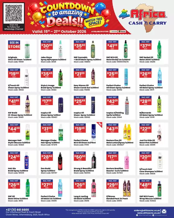 Africa Cash & Carry catalogue | Weekly Promo | 2026-10-15T00:00:00.000Z - 2026-10-21T00:00:00.000Z