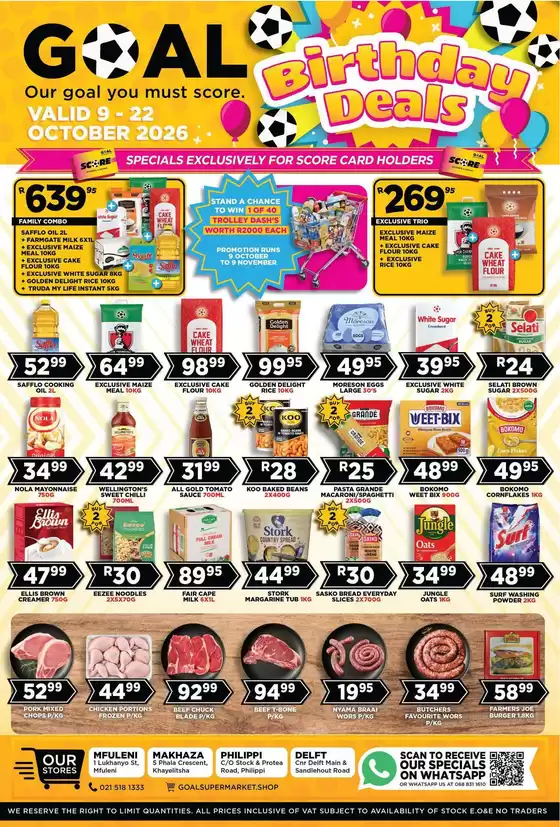 Goal Supermarket catalogue | Great offer for all customers | 2026-10-09T00:00:00.000Z - 2026-10-22T00:00:00.000Z
