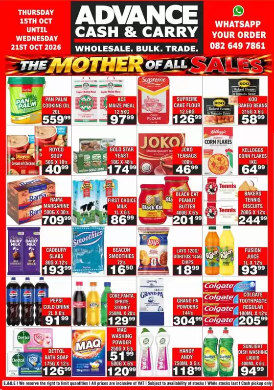 Advance Cash n Carry catalogue | Advance Cash n Carry weekly specials | 2026-10-15T00:00:00.000Z - 2026-10-21T00:00:00.000Z