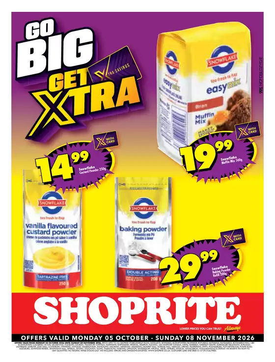 Shoprite catalogue in Mangaung | Shoprite Snowflake Xtra Savings Northern Cape 5 October - 8 November | 2026-10-04T00:00:00.000Z - 2026-11-08T00:00:00.000Z