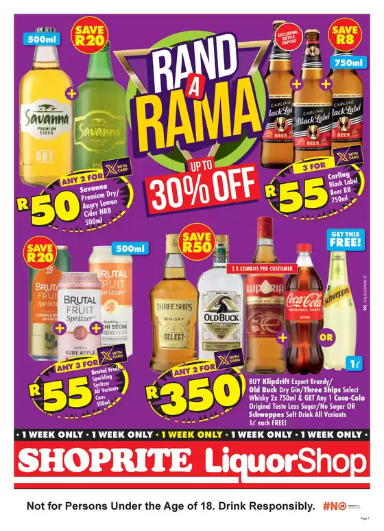 Shoprite catalogue in Despatch | Shoprite LiquorShop Rand a Rama 12 October - 18 October | 2026-10-11T00:00:00.000Z - 2026-10-18T00:00:00.000Z