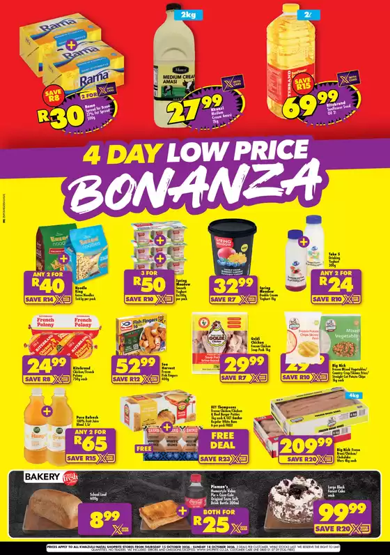 Shoprite catalogue | Shoprite Low Price Bonanza KwaZulu-Natal 15 October - 18 October | 2026-10-14T00:00:00.000Z - 2026-10-18T00:00:00.000Z