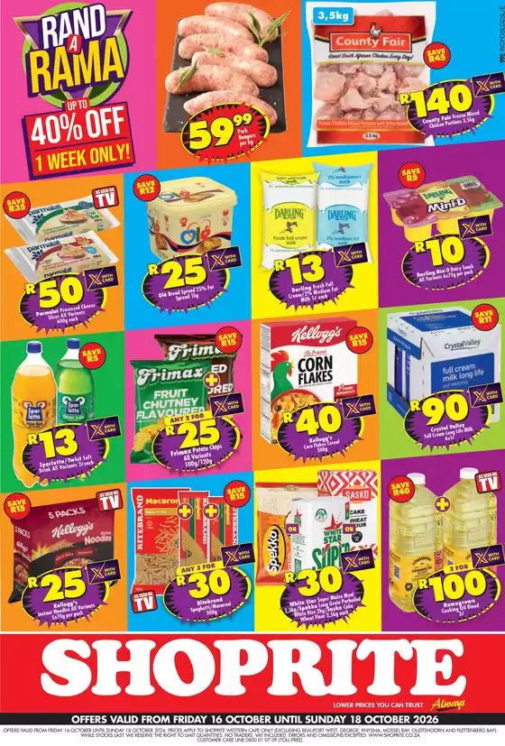 Shoprite catalogue | Shoprite Rand a Rama Western Cape 16 October - 18 October | 2026-10-15T00:00:00.000Z - 2026-10-18T00:00:00.000Z